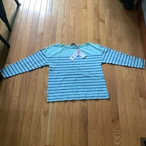 Vineyard Vines XXS Crystal Blue Striped Boatneck